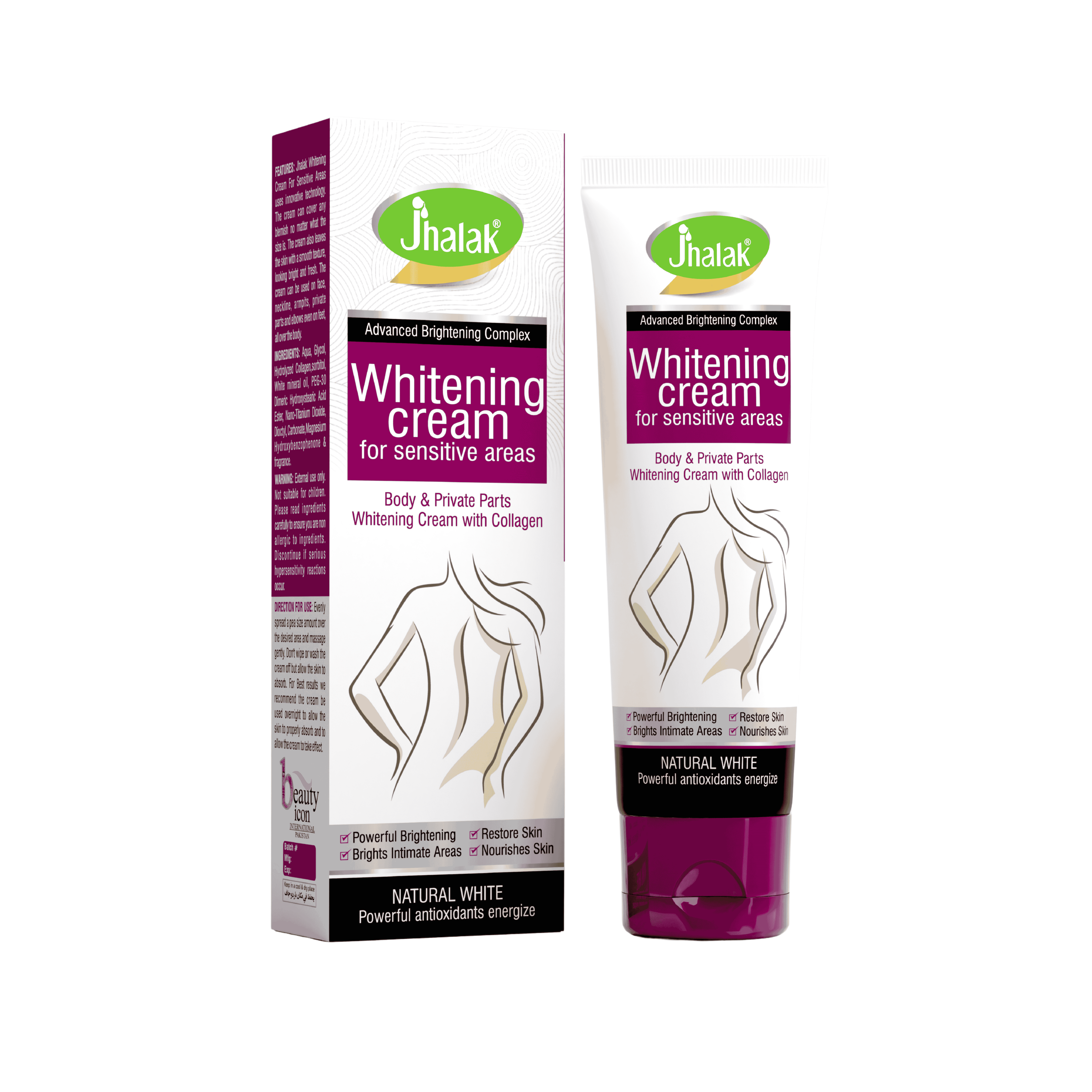 Jhalak Advanced Brightening Cream for Sensitive Areas